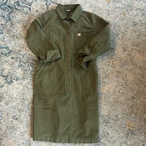 Duluth Trading Company Makers Studio Olive Green Dress Women’s medium